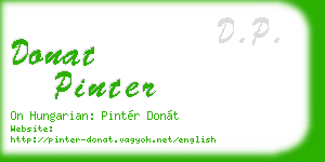 donat pinter business card